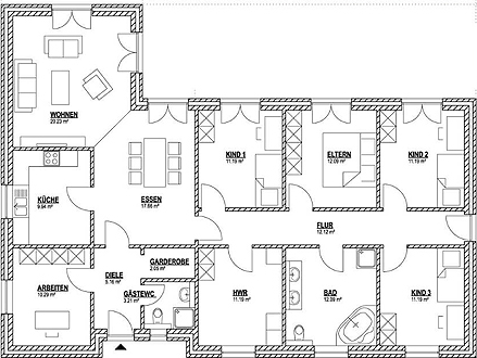 Bungalow 150 Qm 3 Kinderzimmer Bauen In Hamburg Kiel